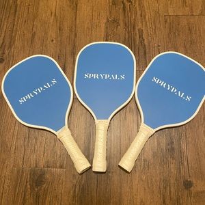 3 Red white and blue pickle-ball set
